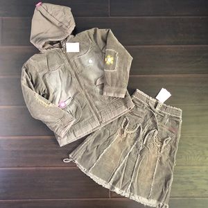 Mish Girl NWT Corduroy Jacket & Skirt set